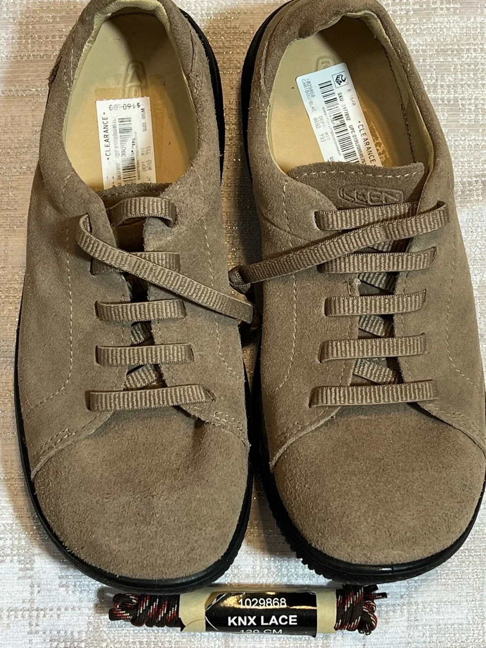 KEEN KNX Lace Suede Sneakers Caribou Black Men’s 8.5 NWOB $140